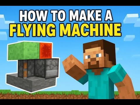 HOW TO MAKE THE EASIEST FLYING MACHINE IN MINECRAFT #flyingcar #minecraft
