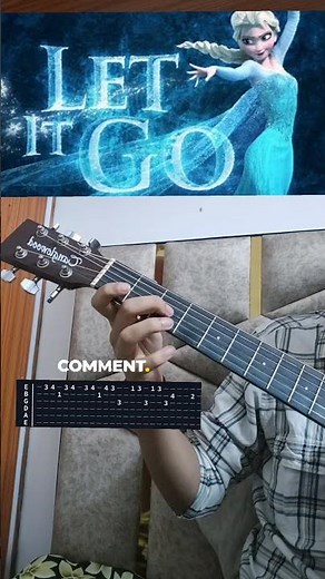 Let it go -Frozen l easy guitar tabs #shorts #music #trending #ytshorts#viralvideo #hiphop #india