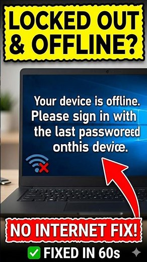 Your device is offline please sign in with the Last password on this device | reset account password