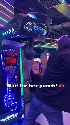 Girlfriend vs boyfriend Power Punch machine! #shorts #fun