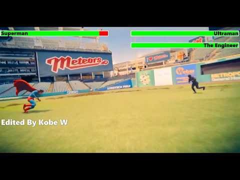 Superman vs. Ultraman with healthbars 1/2