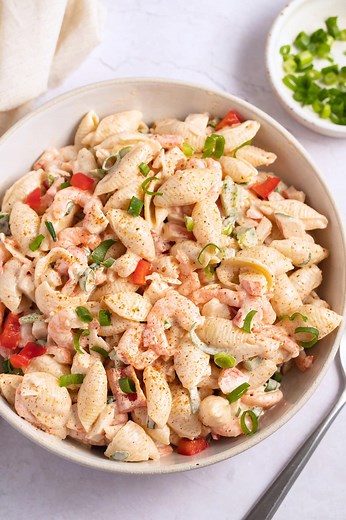 Creamy Cold Seafood Salad with Pasta & Shrimp