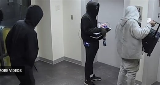 Burglary suspects seen on surveillance with suitcase, console, Band-Aids in DC