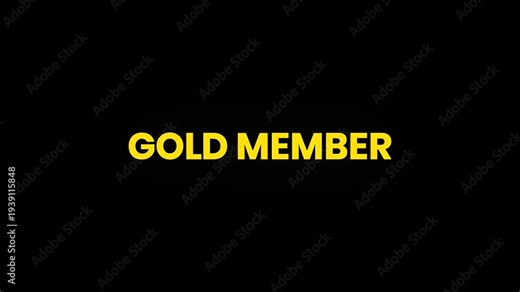 Gold Member Cinematic Text Morphing Animation 4K Premium Loyalty Membership Promotion Video for Business Programs