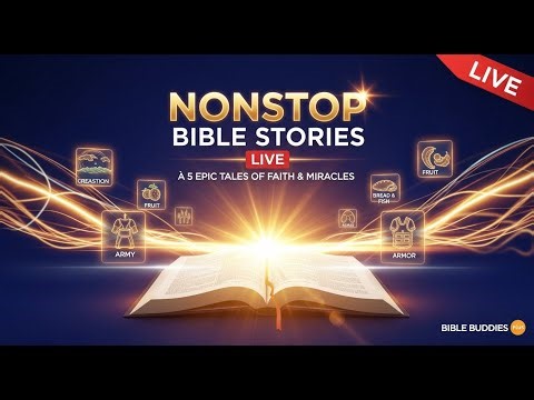 NONSTOP BIBLE BUDDIES PLUS LIVE 🙏🔥 | 5 POWERFUL BIBLE STORIES OF FAITH, MIRACLES & STRENGHT