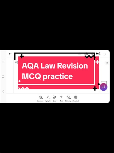 AQA Law Exam Practice: Multiple Choice Questions