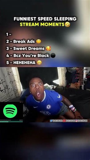 Speed Sleeping Streams are PURE CHAOS 😭💀#ishowspeed #speed #viral #funny #shorts
