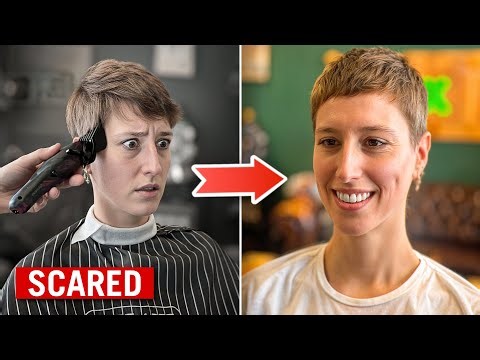 SCARED TO DO IT! Super short pixie haircut with clippers!