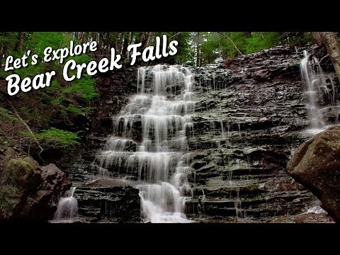 Bear Creek Falls (Buttermilk Falls) | A Beautiful Roadside Waterfall | Pennsylvania Waterfalls