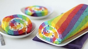Rainbow Cake Roll