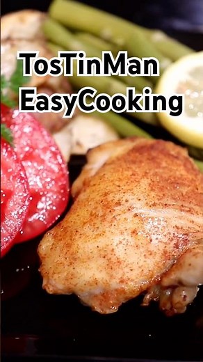 EASY Slow Cooker Chicken Thighs ~ No liquid added 💦