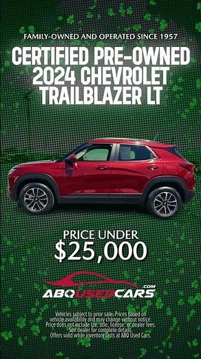 St. Patrick’s SUV Sale! 2024 Chevy Trailblazer LT Under $25K 🍀