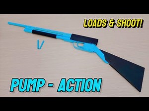 HOW TO MAKE A PAPER PUMP-ACTION SHOTGUN THAT CAN LOAD AND SHOOT! | COOL ORIGAMI DIY