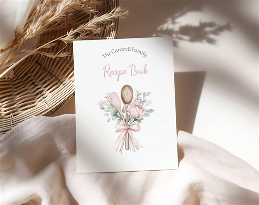 Personalized Cookbook Cover Template: DIY Recipe Book (digital Download) - Etsy