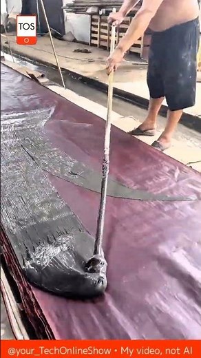 HAND COATING silk fabric 😮🧵🖐️#shorts #crafts #skills #process #satisfying