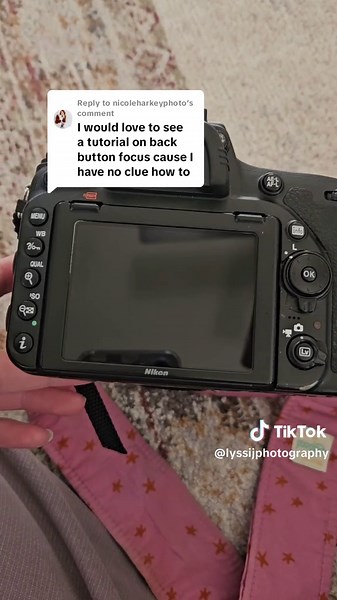 Replying to @nicoleharkeyphoto How to set up your camera as back button focus! #phototips #camerasettings #nikon #photoshop #photographer #howtophotography #lyssijphotogtaphy #lyssijphotography #photoshop101 #btsphoto #btsphotoedits #familyphotographer #howtophotoshop #howtobeaphotographer #becomingaphotographer #photoshoptutorial #photoshoptutorials #photographertiktok #photoskills #editingskills #photographersoftiktok