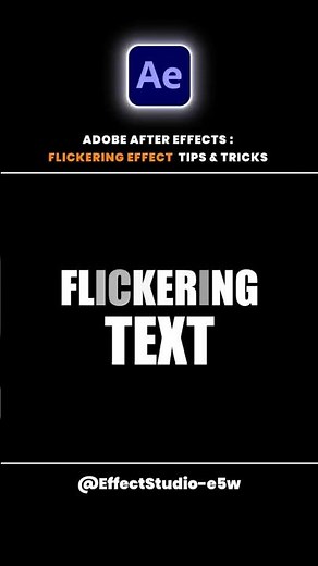 Create a Text Flicker Effect in 10 Seconds! ⚡️ (After Effects) #effect #viral #adobeaftereffects