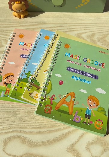 Libros de caligrafía reutilizables para niños — aprender a escribir