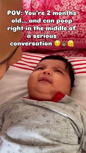 2 Month Old Baby Poop Surprise During Serious Talk😂 | Funny Parenting Moment | Newborn Life #shorts