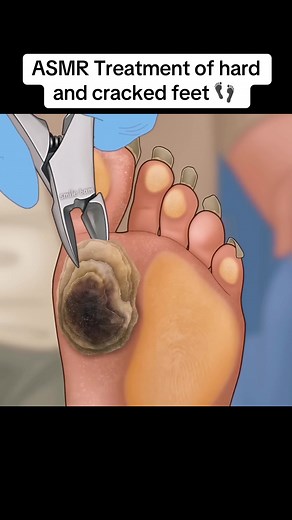 ASMR Treatment for Hard and Cracked Feet