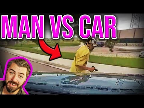 Shoplifter Tries to Fight Cop Car