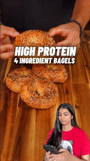High Protein Bagels (No Yeast!) | 4 ingredients #bagels #easyrecipe