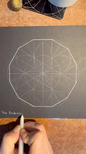 2K views · 45 reactions | Watch how to draw The Dodecagon. 12 sides of equal lengths. #art #drawing #geometricshapes #geometry #natureofflowers #sacredgeometryartist #dodecagon | Natureofflowers | Facebook