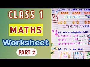 Class 1 Maths Worksheet । Maths worksheet for class 1 । 1 class maths ।