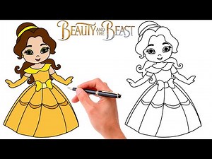 How To Draw BELLE From Beauty and the Beast | Beauty and the Beast Drawing