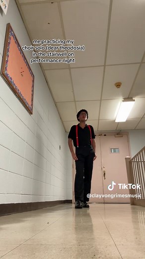 Practicing Dear Theodosia Solo in Choir Performance