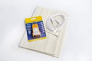 Earthing Grounding Pillow Case - Beige with Ground Cord and Tester. Pillowcase for Better Sleep, Fewer Pains, Reduces Inflammation and Increases Energy Levels, EMF Protection. Safe for Kids and Adults