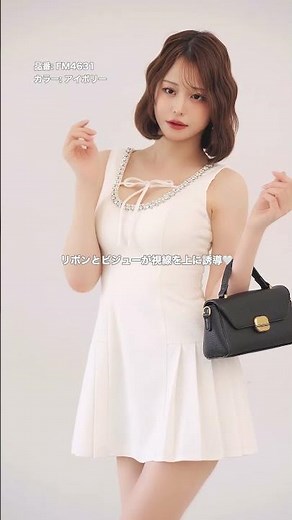 シンプルだけど可愛い🤍白ワンピ #キャバドレス #ミニドレス #白ワンピ