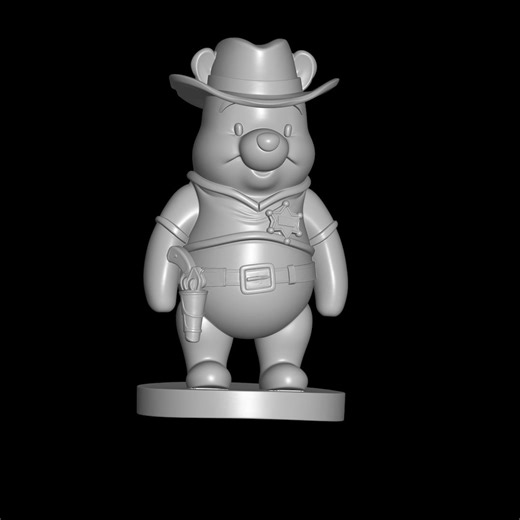 Sheriff Teddy Bear 3D Model – Western Cowboy Character, Collectible Toy - Etsy