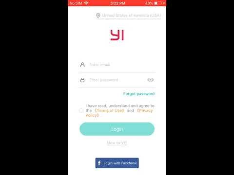 Yi Support: Creating an YI account