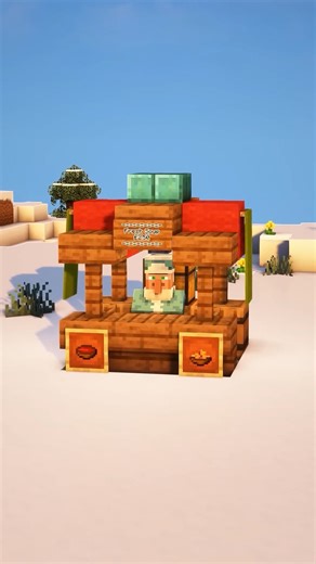 Small trading stall design for Minecraft villages