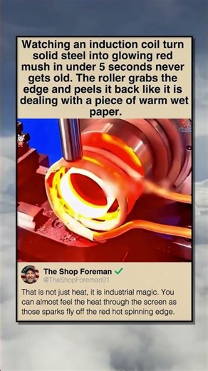 INDUCTION HEATING MELTS SOLID STEEL FAST