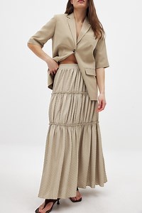 Flowy Maxi Skirt Beige