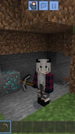 Noob mining diamond #minecraft #noob