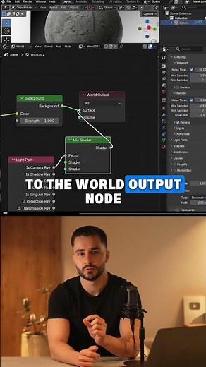 Rendering background trick in Blender #blender3d#blender #3dmodeling #hardsurfacemodeling