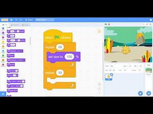 Grow and Shrink: Changing Sprite Size in Scratch 3.0"like&sub #Scratch30 #SpriteSize#CodingForKids#