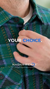 Style independence. Our magnetic flannel layers like a jacket, wears like a shirt, and makes dressing effortless this fall. | Magna Ready - Stress Free Shirting