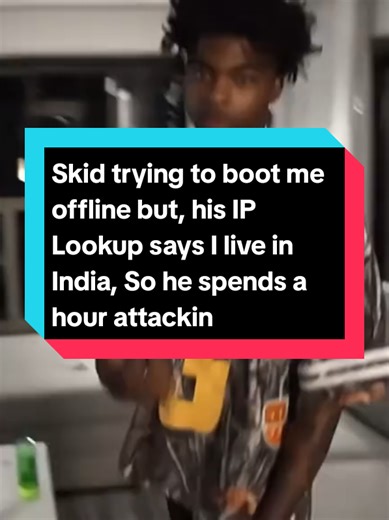 Skid trying to boot me offline but, his IP Lookup says I live in India, So he spends a hour attacking the Wrong contiment instead #fyp #cybersecurity #skid #botnet #spoof