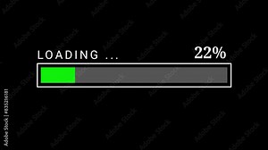 Motion graphic icon loading sign with black background. Perfect for video clip elements.