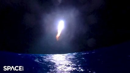 SpaceX Starship flight 5 splashdown and explosion captured by buoy camera