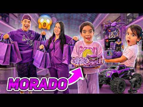 24 HORAS COMPRANDO TODO COLOR MORADO😱 💜