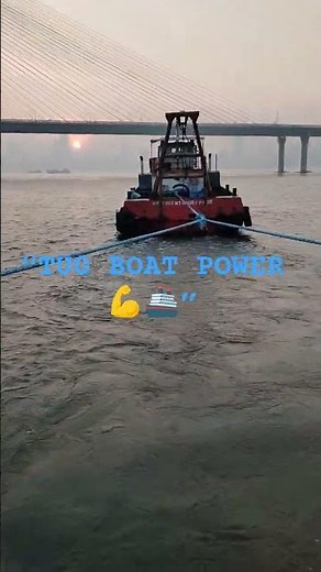"Barge Towing Operation | Tug Boat Power | Marine Training Video #trending #maritimeworld #liferaft