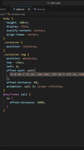Animate Any Element Along a Path with CSS offset-path() | ALTERCODES #css #coding #frontend