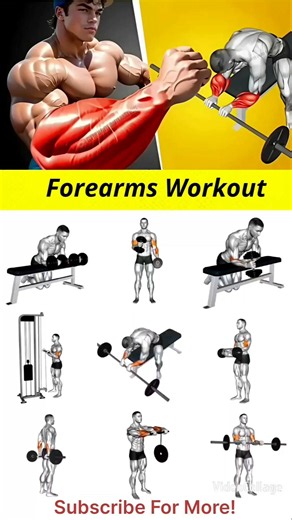 9 Best Forearm Exercises for Bigger & Stronger Arms 💪🔥#forearms #shorts