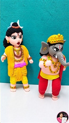 Easy DIY Clay Ganesha & Mahadev Making 🕉️✨ #GaneshChaturthi #ClayArt