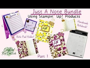 Just A Note Bundle | Note Pad Designs Stampin’ Up! Inspiration [Episode 46]
